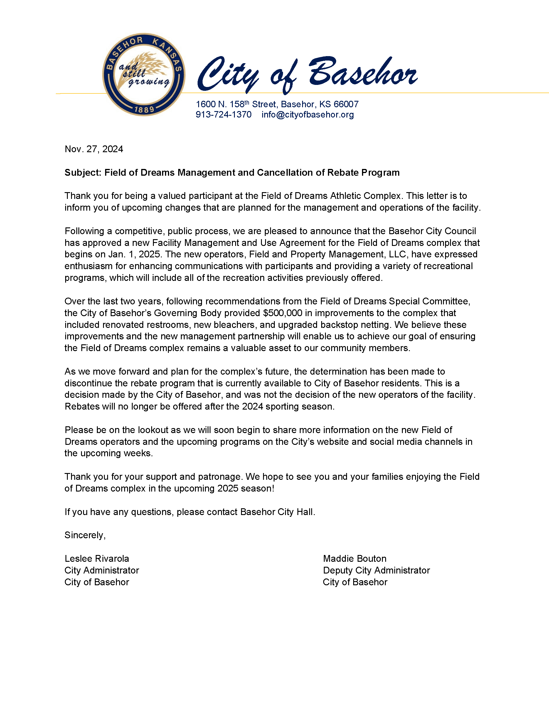 Cancelation of FOD Rebate Program_12_3 FINAL